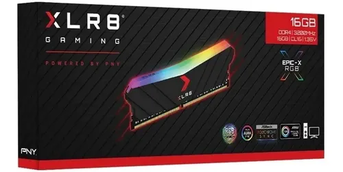 MEMORIA RAM | PNY | XLR8 | GAMING | 16GB | DDR4 | 3200MHZ | UDIMM | RGB
