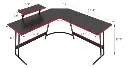 MESA GAMING | XTRIKE ME | DK-04 | 130CM | ESTACION AURICULARES | PORTAVASOS | NEGRA | CONTROL TIPO L