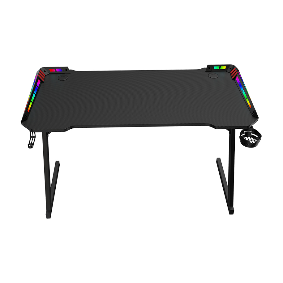 MESA GAMING | XTRIKE ME | DK-05 | RGB | 110CM | ESTACION AURICULARES | PORTAVASOS | NEGRA | CONTROL REMOTO