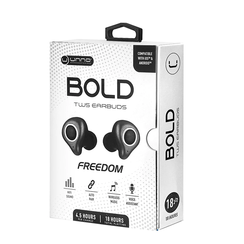AUDIFONOS UNNO TEKNO TWS BOLD 5.0 GRIS HS7502GY
