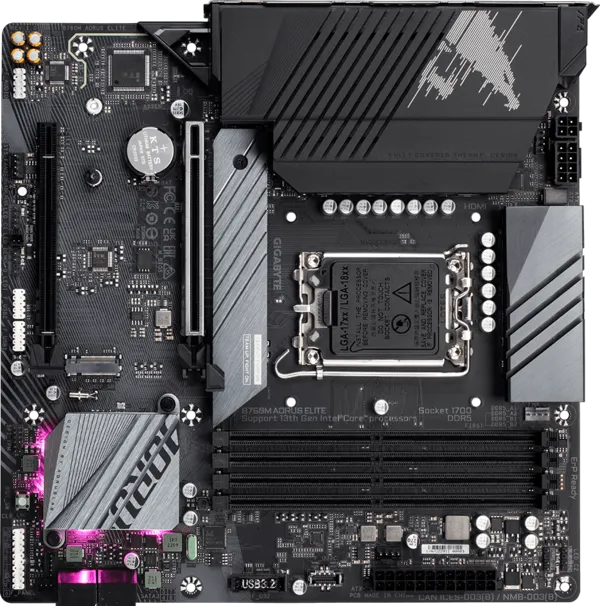 TARJETA MADRE | AORUS | B760-M | LGA1700 | DDR5 | DUAL M.2