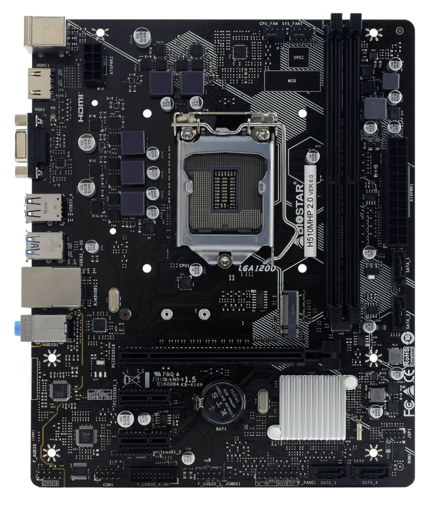 TARJETA MADRE | BIOSTAR | H510MHP | 2.0 SOCKET 1200 | 2XDDR4 | 3200MHZ