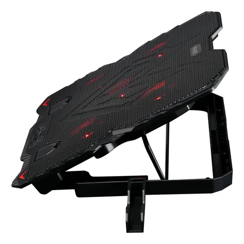 BASE DE REFRIGERACION PARA LAPTOP 5FAN XTRIKE MEN FN-813 16" |5*FAN|2400-3200RMP|57CFM|BASE TELEFONO|LED ROJO|2*USB|NEO