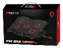 BASE DE REFRIGERACION PARA LAPTOP 5FAN XTRIKE MEN FN-813 16" |5*FAN|2400-3200RMP|57CFM|BASE TELEFONO|LED ROJO|2*USB|NEO