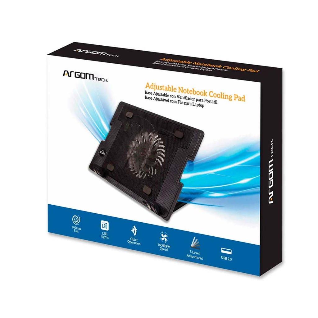 BASE DE REFRIGERACIÓN PARA LAPTOP ARGOM ARG-CF-1594
