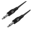 CABLE ARGOM DE AUDIO | 3.5MM | 3 MTS | NEGRO | PLUG A PLUG | ARG-CB-0032
