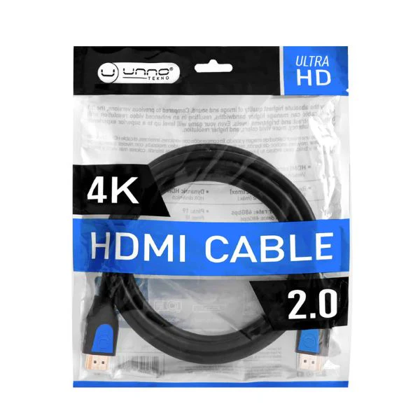CABLE UNNO TEKNO HDMI - HDMI 2.0 4K 1.8MT NEGRO CB4226BL