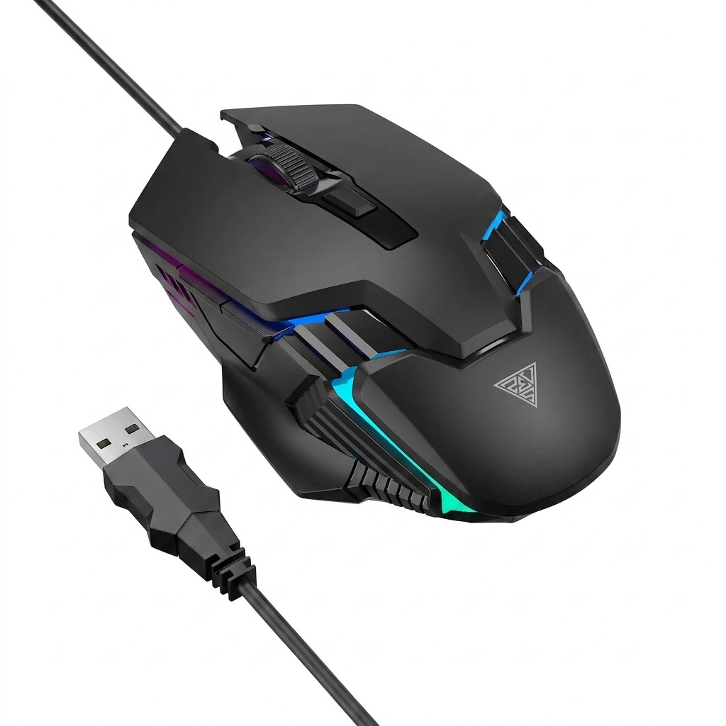 MOUSE | GAMDIAS | GAMING | AURA GS4 | 3600DPI | 6 BOTONES | RGB | USB | NEGRO