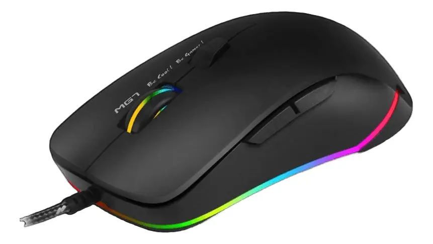 MOUSE | GAMEMAX | GAMING | MG7 | 3200DPI | 6 BOTONES | USB 2.0 | LED | INCLUYE MOUSE PAD | NEGRO