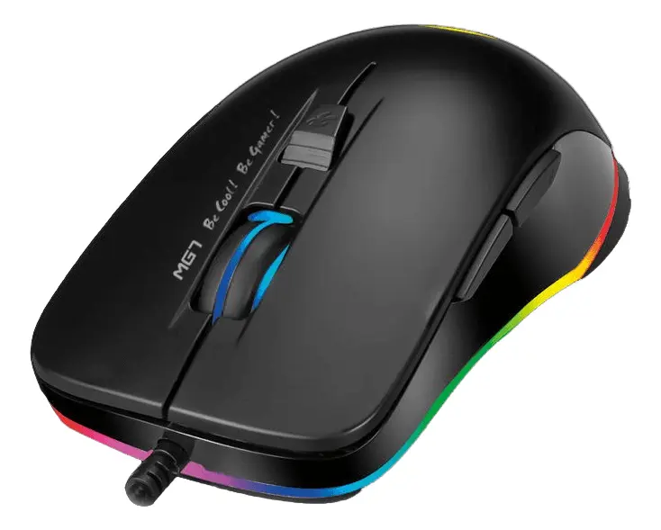 MOUSE | GAMEMAX | GAMING | MG7 | 3200DPI | 6 BOTONES | USB 2.0 | LED | INCLUYE MOUSE PAD | NEGRO