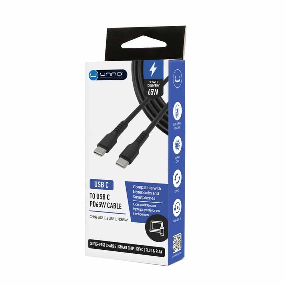 CABLE UNNO TEKNO USB C A USB C CB4071BK