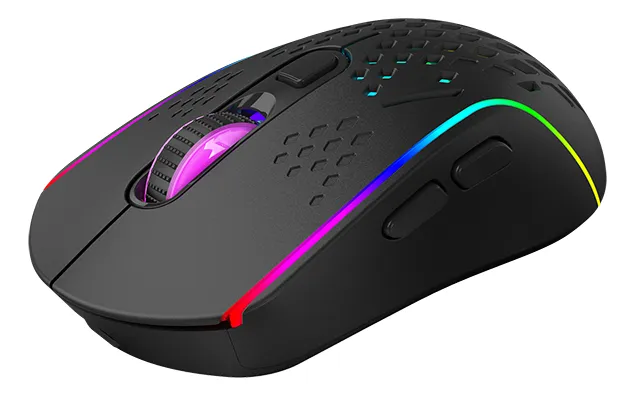 MOUSE | GAMING | ALAMBRICO E INALAMBRICO | 2.4G | XTRIKE ME | GW-611 | OPTICAL | 8000DPI | USB+2.4G | 7D | RGB | NEGRO
