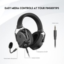 AUDIFONOS FANTECH | ALTO | MH91 | HEADSETS | CABLEADOS NEGRO
