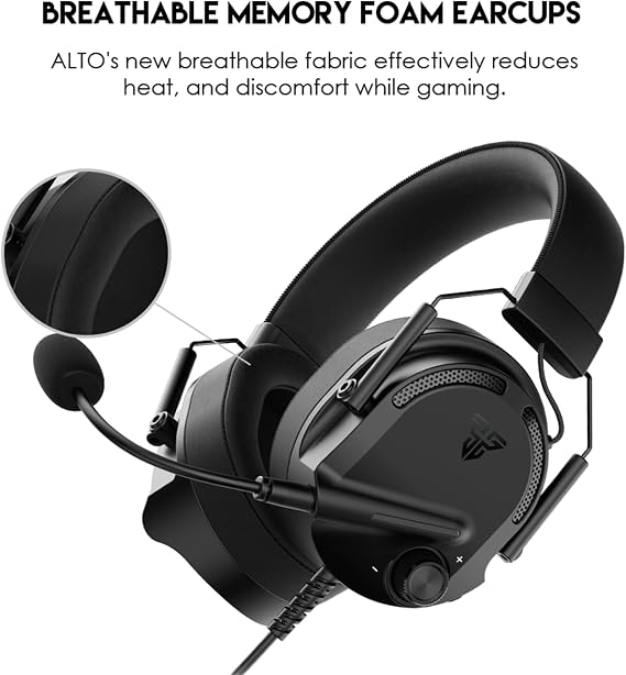 AUDIFONOS FANTECH | ALTO | MH91 | HEADSETS | CABLEADOS NEGRO