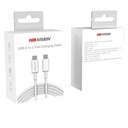 CABLE DE CARGA RAPIDA | HS-HUB-CBC2C | USB-C A USB-C | LONGITUD 1000 MM | CORRIENTE MAX 3A | MAX 60W | VELOCIDAD DE TRANSFERENCIA