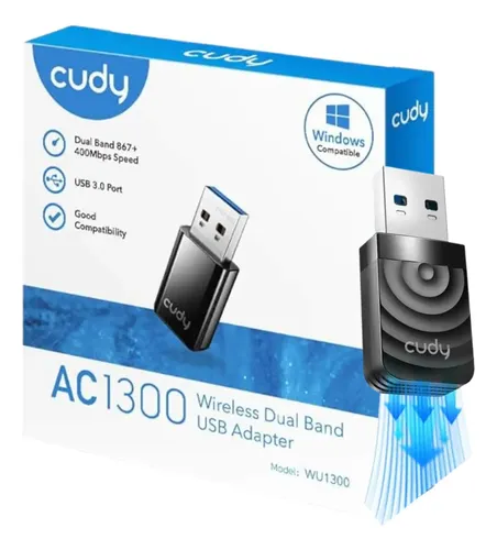 ADAPTADOR | USB | WIFI | CUDY | WU1300S | DUAL BAND | AC1300 | USB 3.0