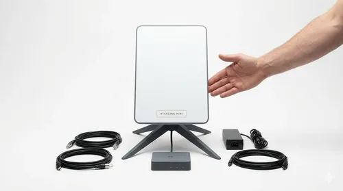 ANTENA STARLINK | MINI | KIT INTERNET SATELITAL | HASTA 200MBPS | ROUTER INCLUIDO EN ANTENA