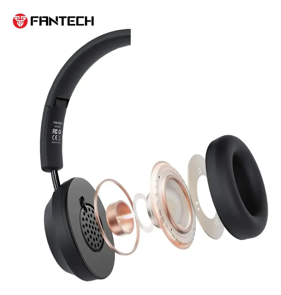 AUDIFONOS | FANTECH | GO AIR | WH02S | HEADPHONES | INALAMBRICOS NEGRO