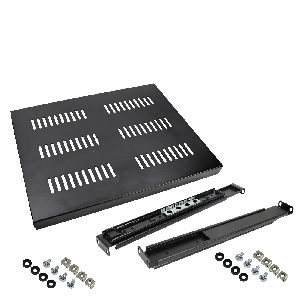 BANDEJA PARA RACK | DESLIZANTE | ONLINK | 19X24 | 6000MM | 1U | CON TORNILLOS Y TUERCAS