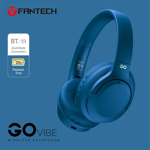 AUDIFONOS | FANTECH | GO VIBE | WH05 | INALAMBRICOS AZUL