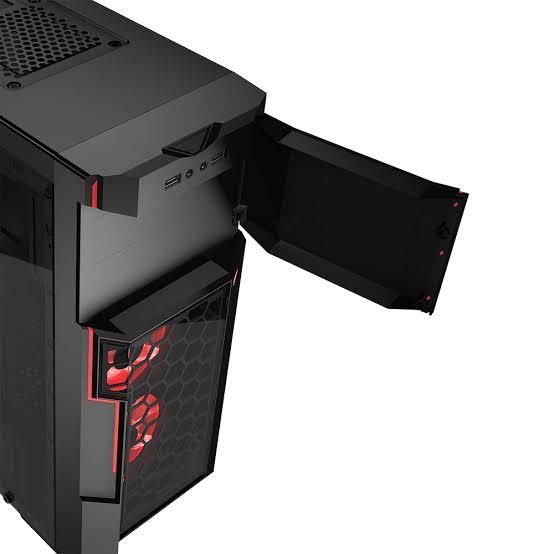 CASE AZZA GAMING CASE MID ATX 211G CRIMSON LED FAN|SIN FUENTE