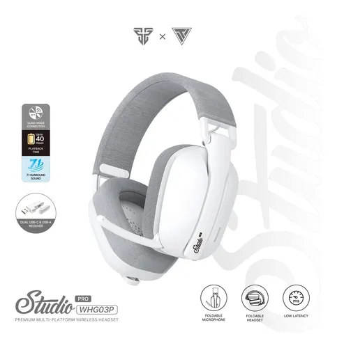 AUDIFONOS | FANTECH | STUDIO PRO | WH603P | HEADSETS | INALAMBRICO | BLANCO