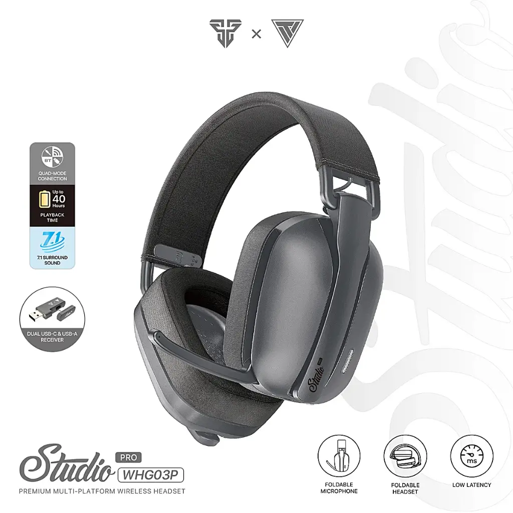 AUDIFONOS | FANTECH | STUDIO PRO | WH603P | HEADSETS | INALAMBRICO | GRIS