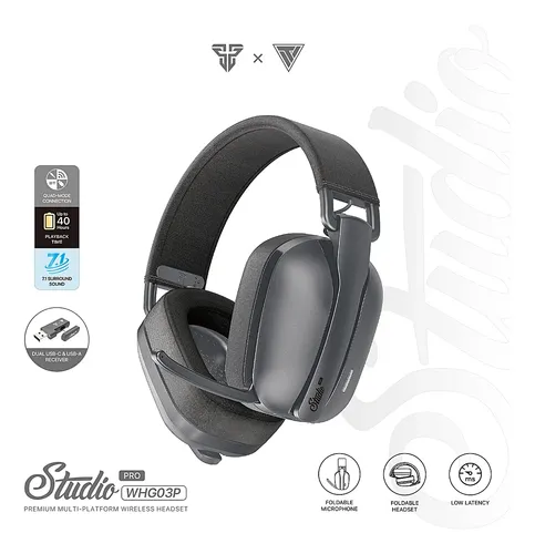 AUDIFONOS | FANTECH | STUDIO PRO | WHG03P | HEADSETS | INALAMBRICOS | GRIS