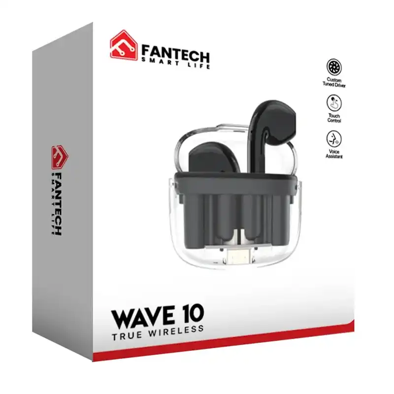 AUDIFONOS | FANTECH | WAVE 10 | TW10 | INALAMBRICOS | NEGRO