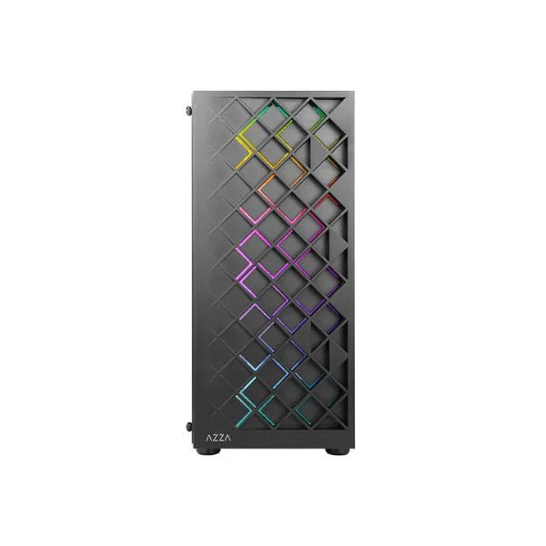 CASE AZZA GAMING CASE MID ATX 280B SPECTRA NEGRO 3XUSB ARGB FAN| SIN FUENTE