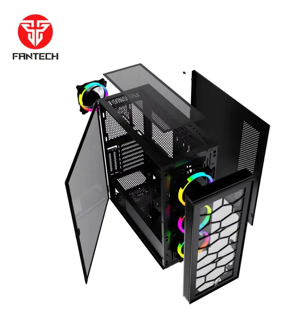 CASE | GAMING | FANTECH | HEXA XL | CG82 EATX NEGRO + 4 FANCOOLER RGB