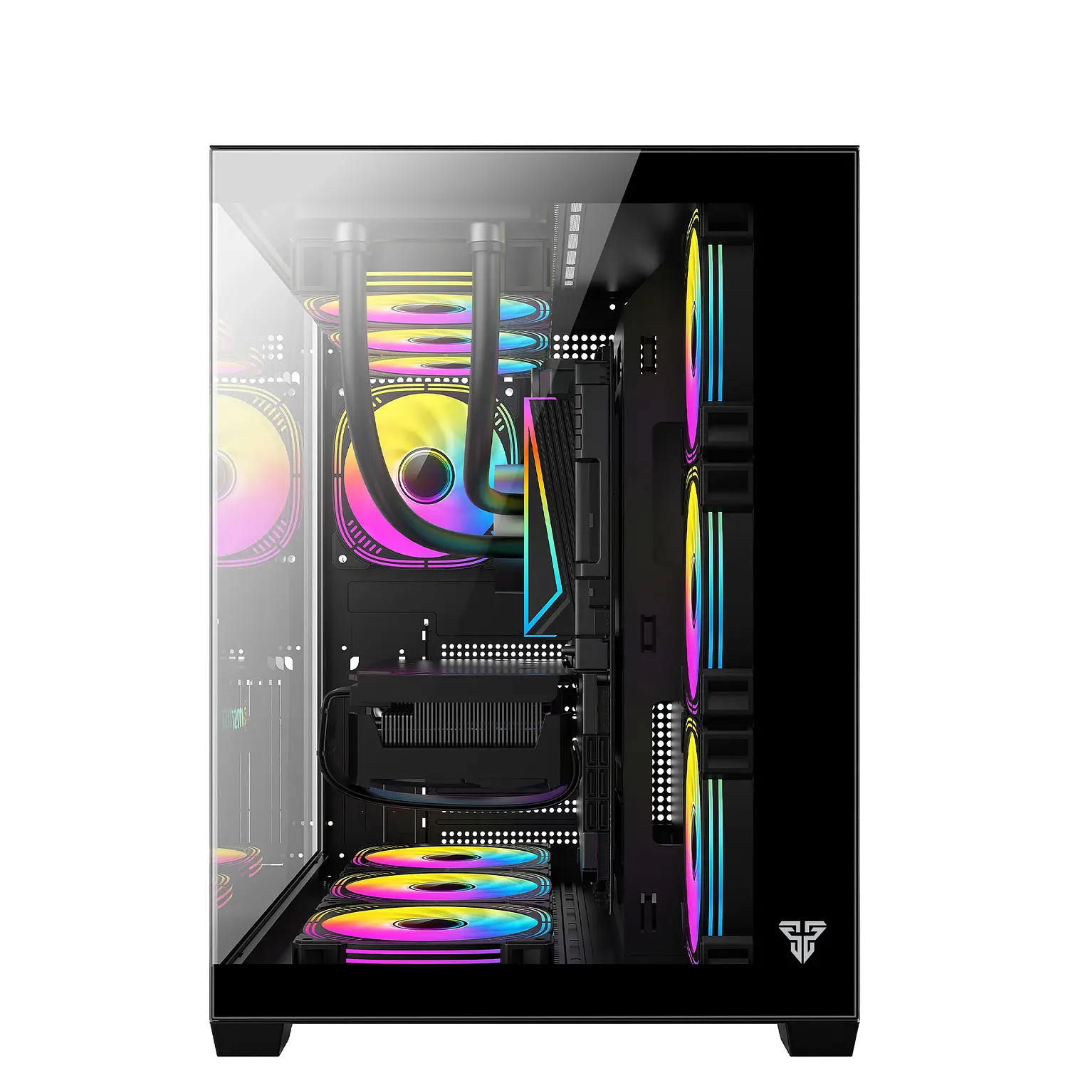 CASE | GAMING | FANTECH | LUMINA | CG85 ATX + 6 FANS NEGRO
