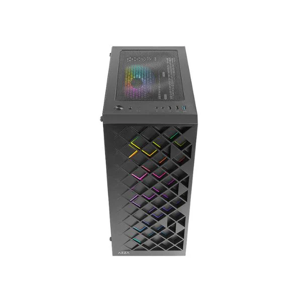 CASE AZZA GAMING CASE MID ATX 280B SPECTRA NEGRO 3XUSB ARGB FAN| SIN FUENTE