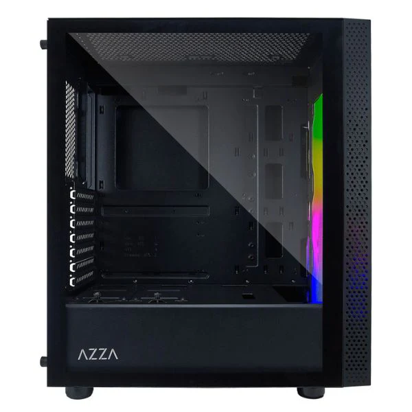 CASE AZZA GAMING CELESTA 340F ATX MID TOWER NEGRO 3XUSB 1HD AUDIO FAN ARGB VIDRIO TEMPLADO