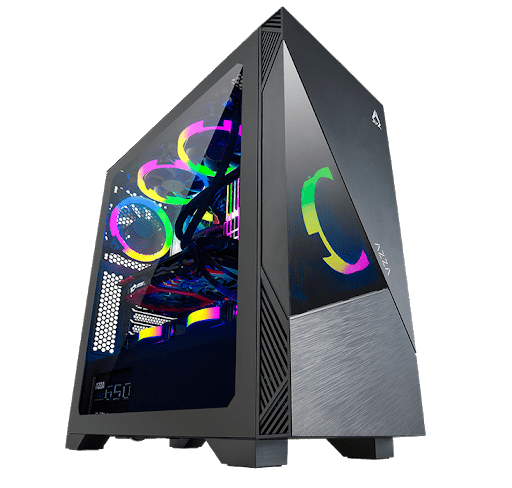 CASE AZZA GAMING ECLIPSE 440 ATX MID TOWER NEGRO 3USB 1 AUDIO HD RAN ARGB LATERALVIDRIO TEMPLADO