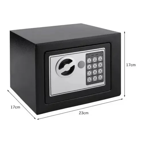 CAJA DE SEGURIDAD DIGITAL | 17 X 23 CM | NEGRO | SECURITY | CODIGO DE 3 A 8 DIGITOS | 2 LLAVES INCLUIDAS | BATERIAS NO INCLUIDAS | A307-SFB4-6L