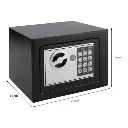 CAJA DE SEGURIDAD DIGITAL | 17 X 23 CM | NEGRO | SECURITY | CODIGO DE 3 A 8 DIGITOS | 2 LLAVES INCLUIDAS | BATERIAS NO INCLUIDAS | A307-SFB4-6L