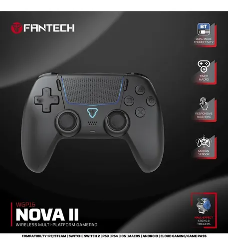 GAMEPAD | FANTECH | NOVA II | WGP16 | INALAMBRICO | NEGRO