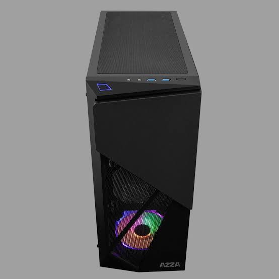 CASE AZZA GAMING INFERNO 310DH ATX MID TOWER GAMING NEGRO 2XUSB 1 HD AUDIO 2X FAN ARGB VIDRIO TEMPLADO