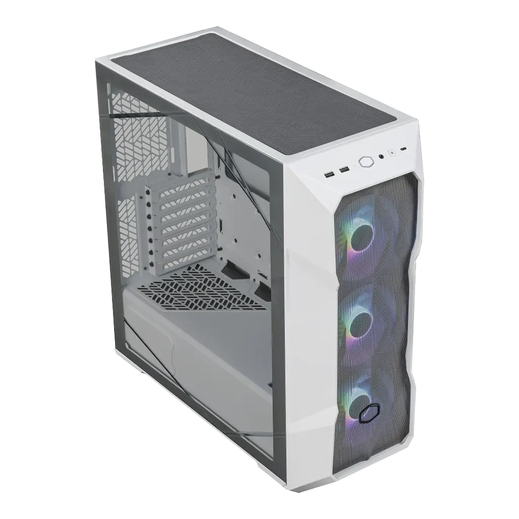 CASE COOLER MASTER BOX TD500 MESH V2 MID TOWER BLANCO | 3 FAN 12CM ARGB | VIDRIO LATERAL