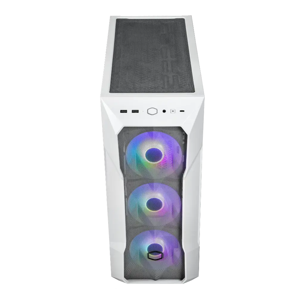 CASE COOLER MASTER BOX TD500 MESH V2 MID TOWER BLANCO | 3 FAN 12CM ARGB | VIDRIO LATERAL