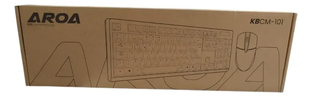 KIT TECLADO Y MOUSE | AROA | KBCM-101 | ESPAÑOL  | USB | NEGRO