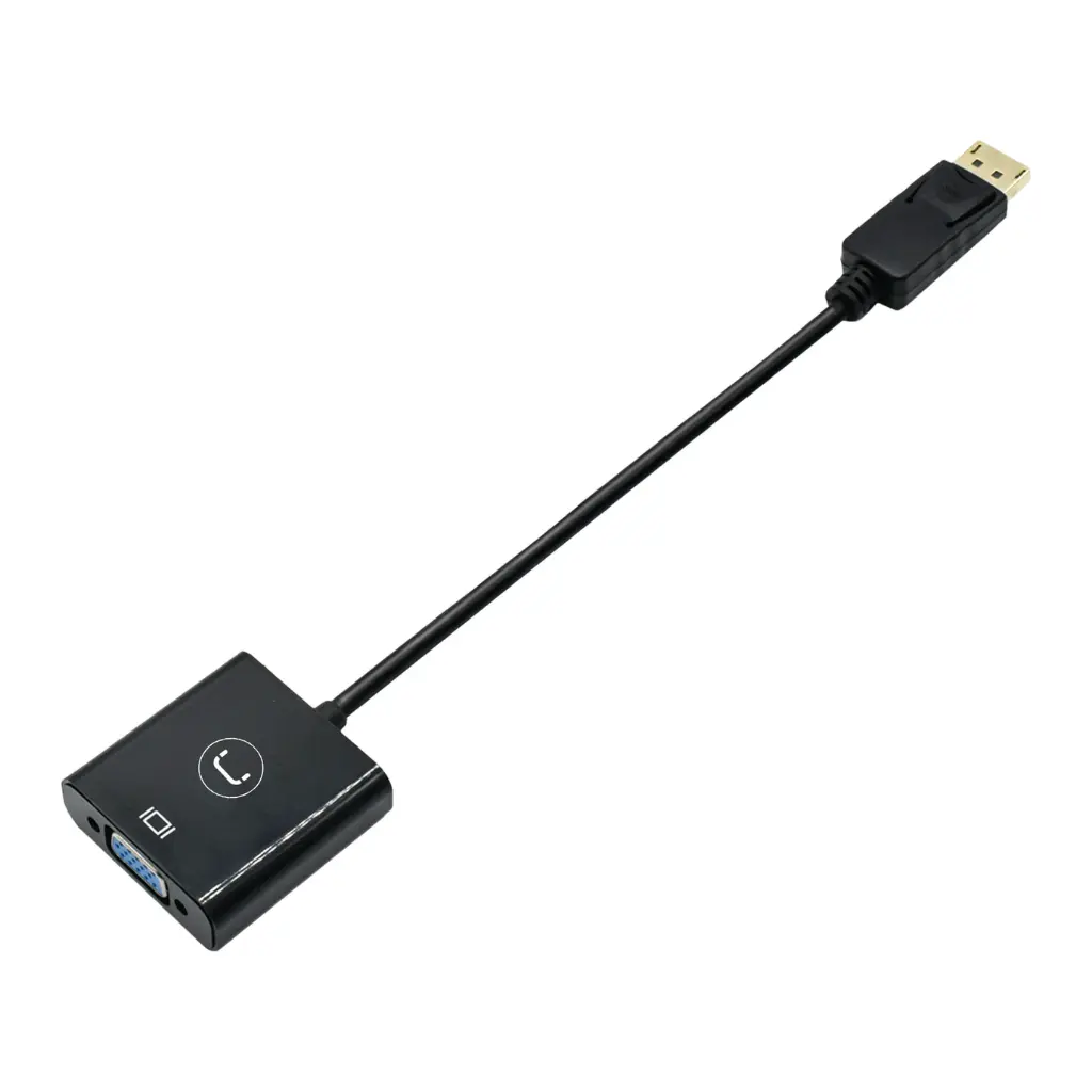 ADAPTADOR UNNO TEKNO DISPLAY PORT MACHO A VGA HEMBRA AD3006BK