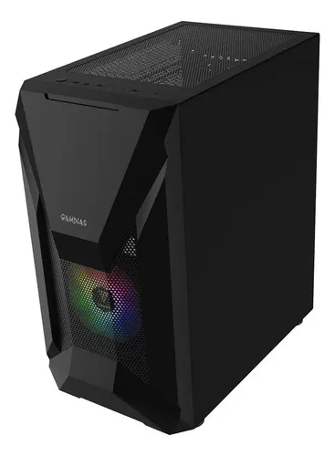 CASE GAMDIAS GAMING ATHENA E1 ELITE ATX | 3X USB | HD AUDIO | FAN ARGB 12CM | FRONTAL MALLA - LATERAL VIDRIO NEGRO