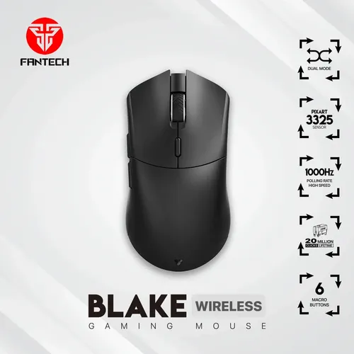 MOUSE | FANTECH | BLAKE | WGC5 | INALAMBRICO | NEGRO