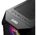 CASE GAMDIAS GAMING AURA GC1 ELITE ATX | 3X USB | AUDIO HD | 4X FAN ARGB 12CM | FRONTAL MALLA | LATERAL VIDRIO | NEGRO