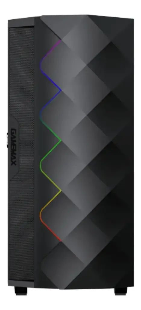 CASE GAMEMAX DIAMOND COC BK MID TOWER NEGRO USB+ USB 3.0 1HD AUDIO FAN COC 14CM ARGB LATERAL VIDRIO TEMPLADO