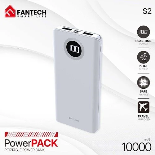 POWER BANK | FANTECH | PORTATIL | POWERPACK S2 | 10.000MSH | 10W | BLANCO
