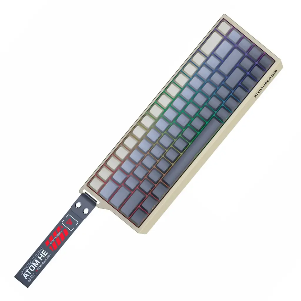 TECLADO | FANTECH | ATOM | HE68 | PRO | MK922 | CABLEADO | BEIGE | SWITCH MAGNETICO ESMERALDA