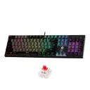 TECLADO | FANTECH | ATOM | MK886V2 | CABLEADO | ROJO-NEGRO
